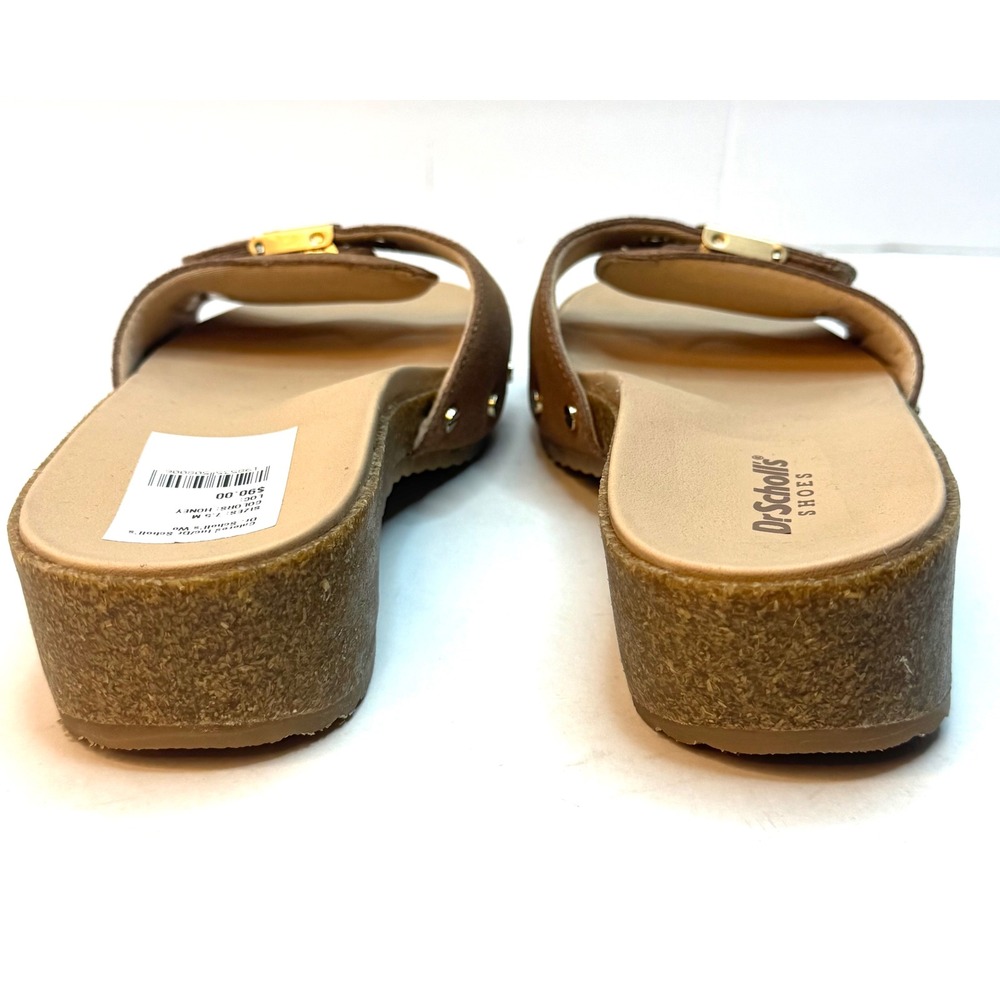 Dr. Scholl's Women's Original Flex Slide Sandals Honey Brown Suede Size 7.5M NWT - Picture 4 of 10